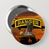 Im Flugzeug Rangers Veterans Vets LRRP Button (Vorne & Hinten)