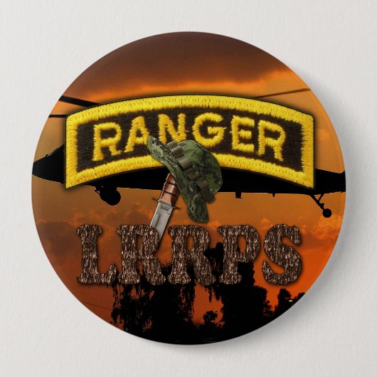 Im Flugzeug Rangers Veterans Vets LRRP Button (Vorderseite)