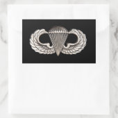 Im Flugzeug Rechteckiger Aufkleber (Tasche)