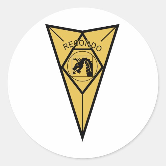 im Flugzeug RECONDO-Insignien Runder Aufkleber (Vorderseite)