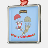 Im Flugzeug Sankt II Silbernes Ornament (Links)