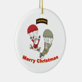 Im Flugzeug Santa II Keramik Ornament (Rechts)