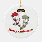 Im Flugzeug Santa II Keramik Ornament (Hinten)