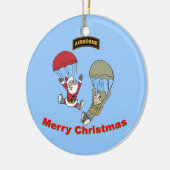 Im Flugzeug Santa II Keramikornament (Links)