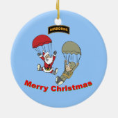 Im Flugzeug Santa II Keramikornament (Hinten)