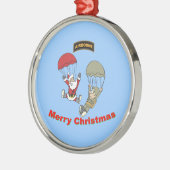 Im Flugzeug Santa II Ornament Aus Metall (Links)