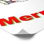 Im Flugzeug Santa II Poster (Ecke)