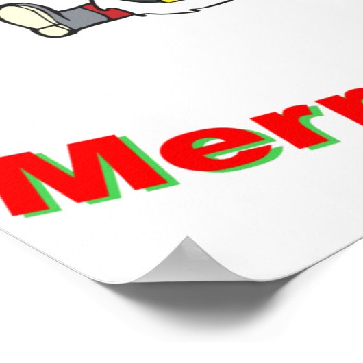 Im Flugzeug Santa II Poster (Ecke)