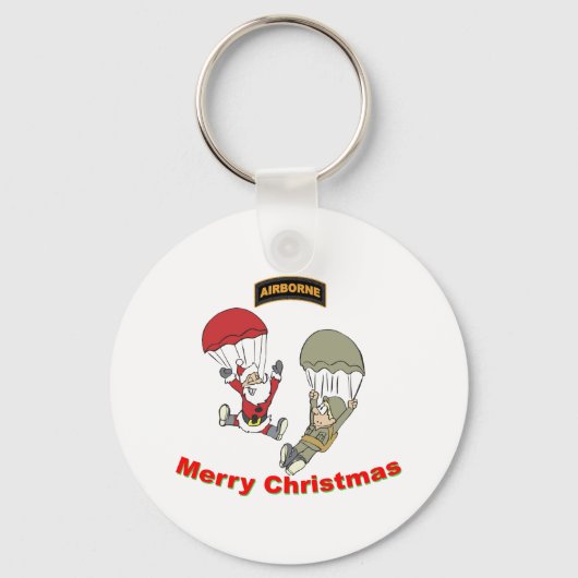 Im Flugzeug Santa II Schlüsselanhänger (Vorderseite)
