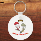 Im Flugzeug Santa II Schlüsselanhänger (Vorderseite)