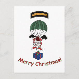 Im Flugzeug Santa Santa Santa Santa Santa Feiertagspostkarte