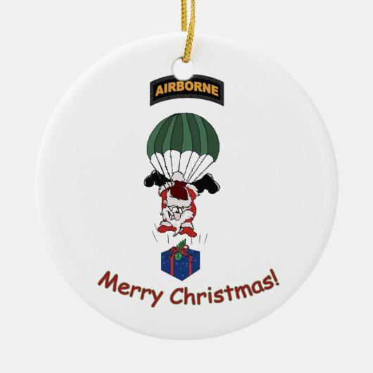 Im Flugzeug Santa Santa Santa Santa Santa Keramikornament (Vorne)