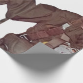 Im Flugzeug Schleifpapier Geschenkpapier (Ecke)