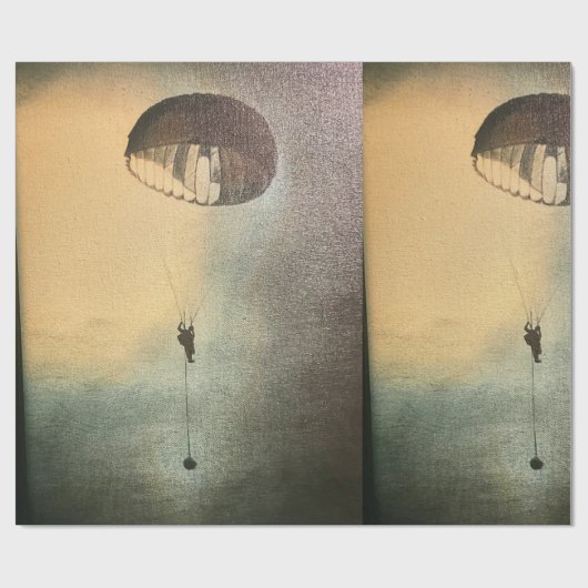 Im Flugzeug Schleifpapier Geschenkpapier (Flach)