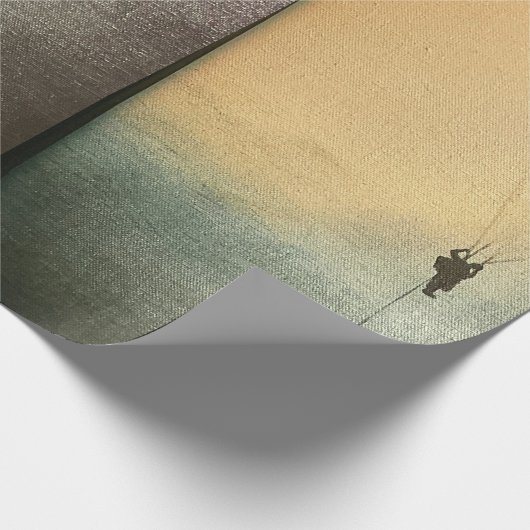 Im Flugzeug Schleifpapier Geschenkpapier (Ecke)