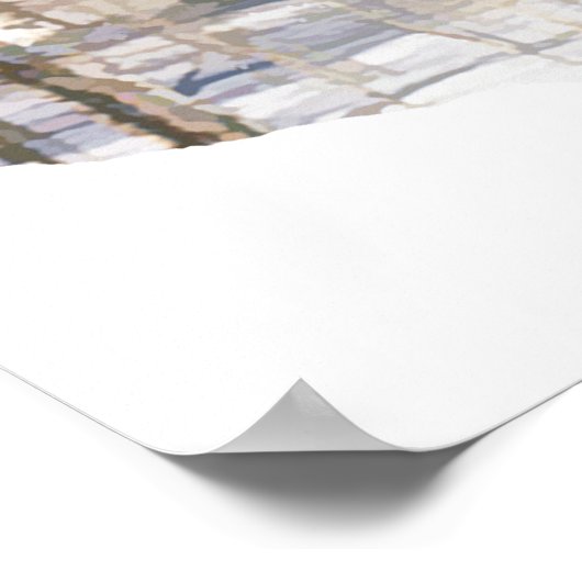 Im Flugzeug Snowmobil Poster (Ecke)