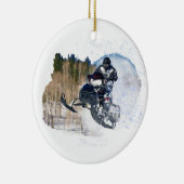 Im Flugzeug Snowmobile Keramik Ornament (Rechts)