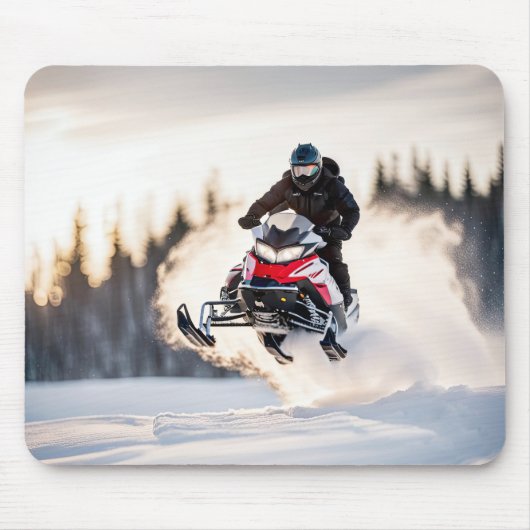 Im Flugzeug Snowmobiler Mousepad (Vorne)