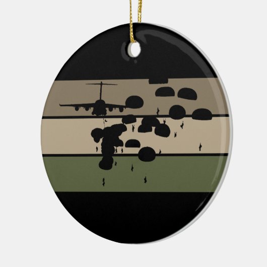 Im Flugzeug Sprung Keramik Ornament (Links)