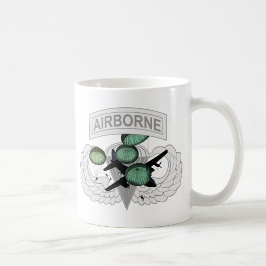 Im Flugzeug Sprung mit Flügeln Kaffeetasse (Rechts)