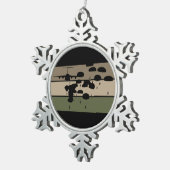 Im Flugzeug Sprung Schneeflocken Zinn-Ornament (Rechts)