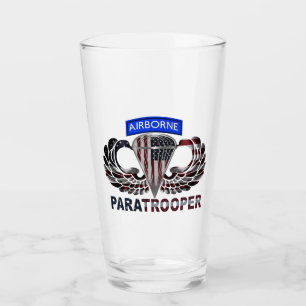 Im Flugzeug Sprungflüge mit amerikanischer Flagge Glas