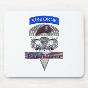 Im Flugzeug Tab Steel Paratrooper Jump Wings Mousepad