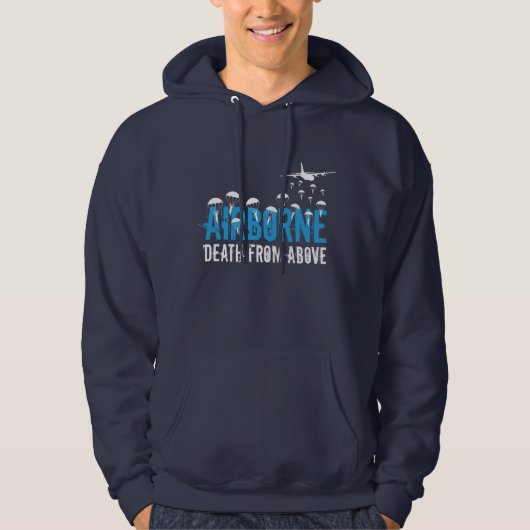 Im Flugzeug Todesfall von oben Hoodie (Vorderseite)