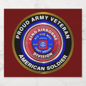 im Flugzeug Unternehmensbereich Proud Veteran Bierflaschenetikett (Einzelnes Label)