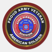 im Flugzeug Unternehmensbereich Proud Veteran Runder Aufkleber (Vorderseite)