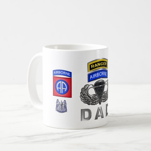 im Flugzeug Vater 82. Ranger Kaffeetasse (Vorderseite Links)