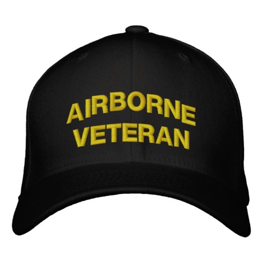 IM FLUGZEUG VETERAN BESTICKTE BASEBALLKAPPE (Vorderseite)