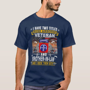 im Flugzeug Veteran und Schwiegerveteran T-Shirt