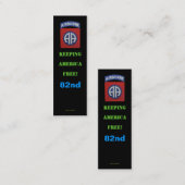 im Flugzeug Veteranen-Veteranen-Buchmarkierung 82 Mini Visitenkarte (Vorne/Hinten)