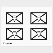 IM FLUGZEUG ZEICHEN RECHTECKIGER AUFKLEBER (Blatt)