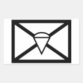 IM FLUGZEUG ZEICHEN RECHTECKIGER AUFKLEBER (Vorderseite)