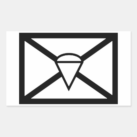 IM FLUGZEUG ZEICHEN RECHTECKIGER AUFKLEBER (Vorderseite)