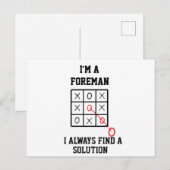 Im Foreman finde ich immer eine Lösung Postkarte (Vorne/Hinten)