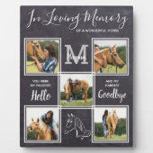 Im Foto Personalisiertes Pferdegedächtnis Fotoplatte (Vorderseite)