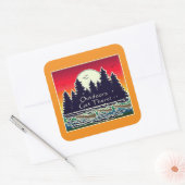 Im Freien gibt es Kanus Quadratischer Aufkleber (Umschlag)