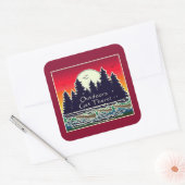 Im Freien gibt es Kanus Quadratischer Aufkleber (Umschlag)