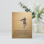 Im Frieden bereiten Sie sich für Krieg, in… vor Postkarte (Stehend Vorderseite)