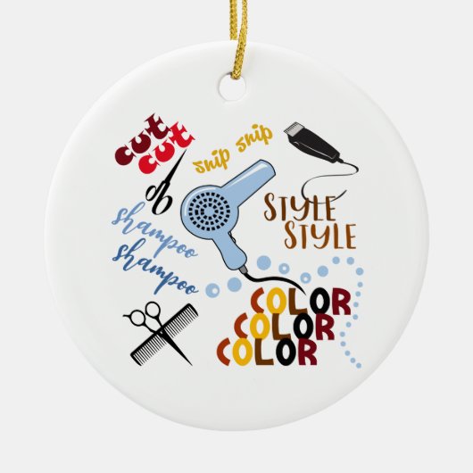 Im Friseursalon Keramik Ornament (Vorne)