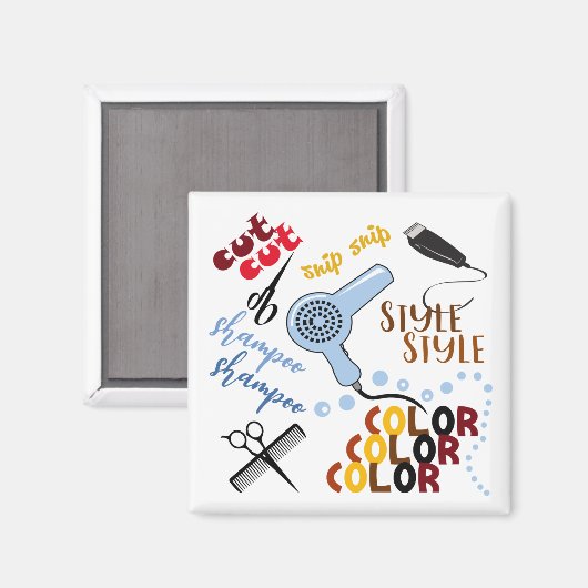 Im Friseursalon Magnet (Vorderseite/Rückseite)