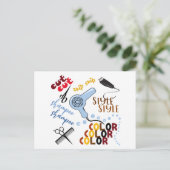 Im Friseursalon Postkarte (Stehend Vorderseite)