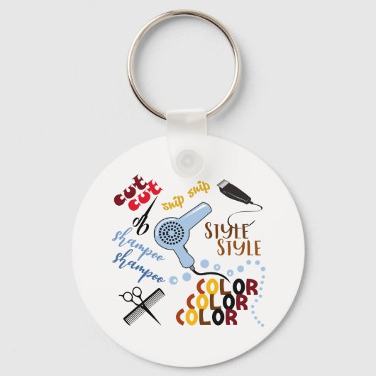 Im Friseursalon Schlüsselanhänger (Vorderseite)