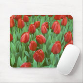Im Frühling blüht das Tulip-Feld. Mousepad (Mit Mouse)