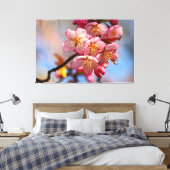 Im Frühling blüht ein Haufen süßer Sakura-Kirschbr Leinwanddruck (Insitu (Schlafzimmer))