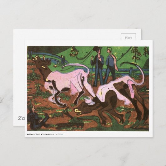 Im Frühling von Ernst Ludwig Kirchner Postkarte (Vorne/Hinten)