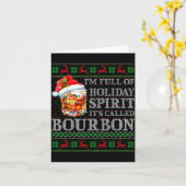 I'm Full Of Holiday Srit Bourbon Ugly Christmas Sw Karte (Gelbe Blume)